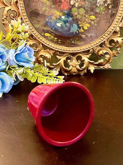 Red Ceramic Mini Plant Pot Small Glossy Decorative Planter 3 Inch