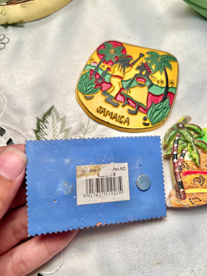 Jamaica, New Zealand & Tropical Island Souvenir Set – 3 Pcs