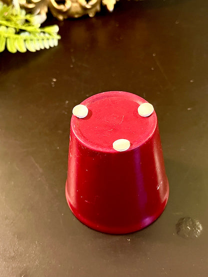 Red Ceramic Mini Plant Pot Small Glossy Decorative Planter 3 Inch