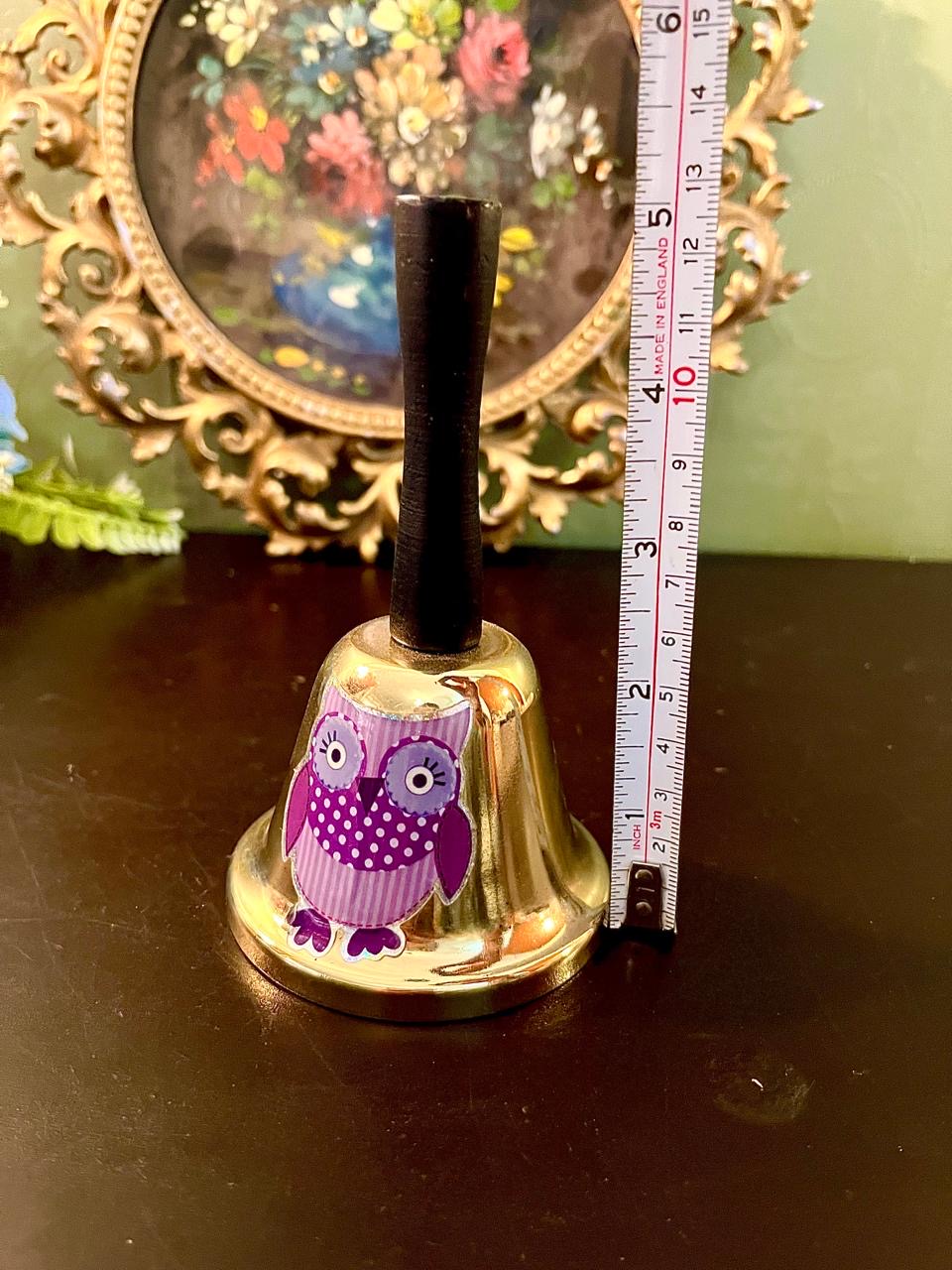 Gold Owl Decorative Hand Bell
