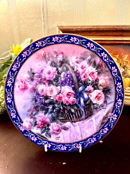 Lena Liu Roses Limited Edition Collector Plate 1992 W.S. George