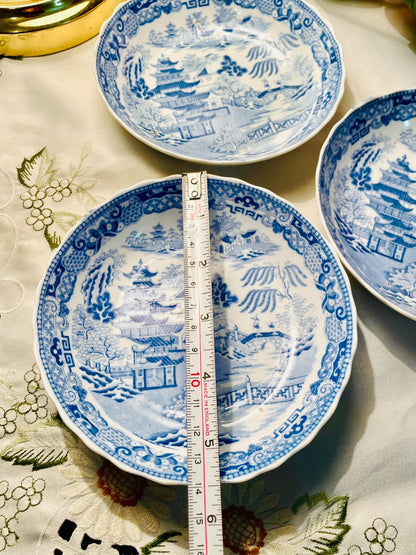 Vintage Blue Willow English Deep Plate – 5 Inch ( Each)