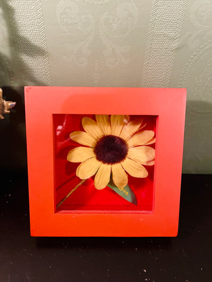 Orange Floral Wall Frame Decorative Art Frame