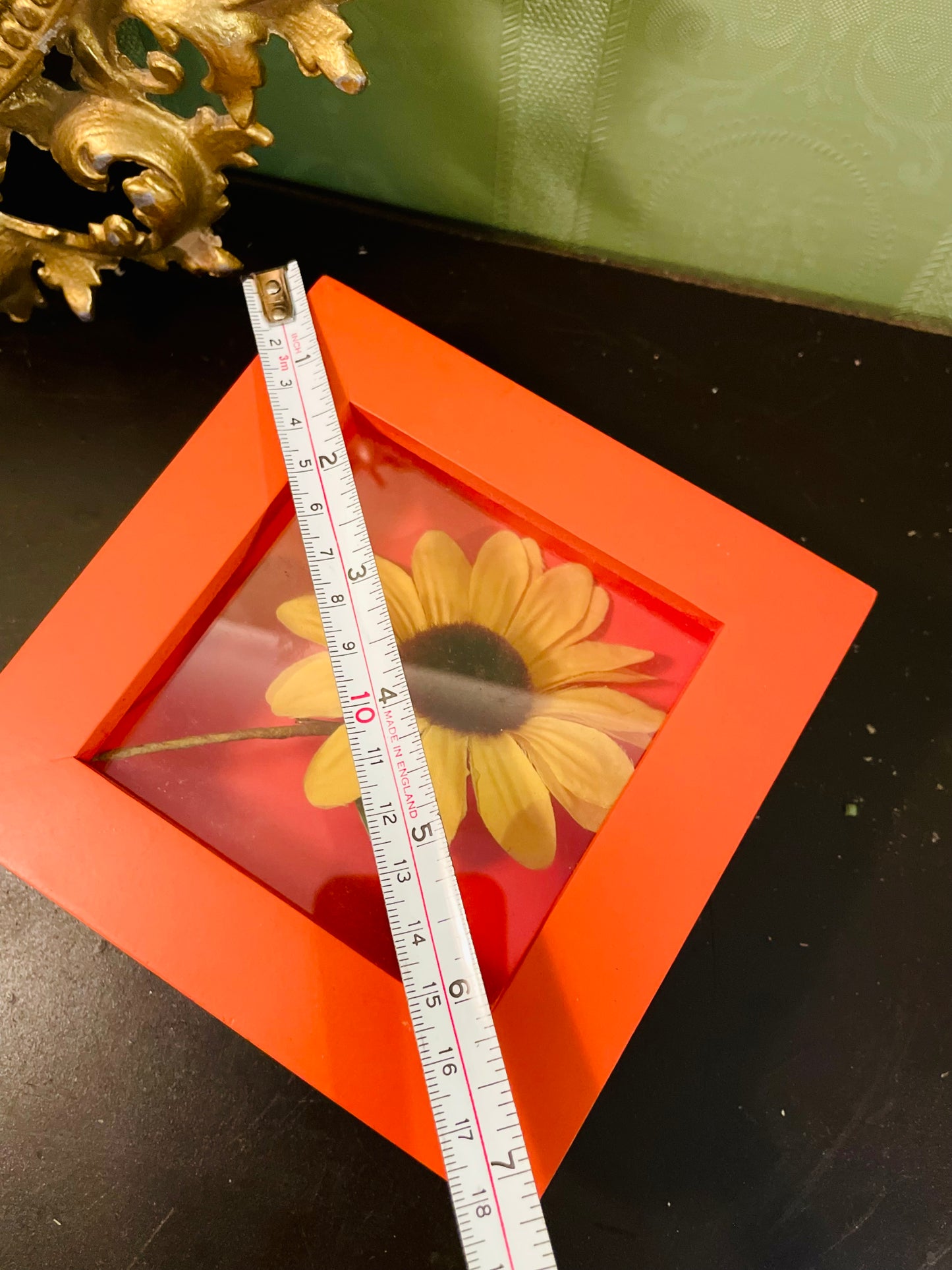 Orange Floral Wall Frame Decorative Art Frame