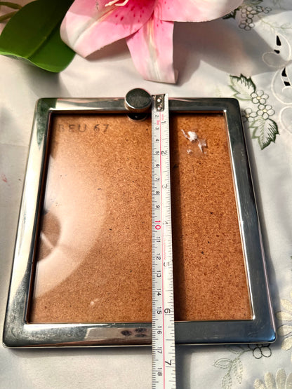 Vintage Silver-Tone Pressed Flower Photo Frame 17cm