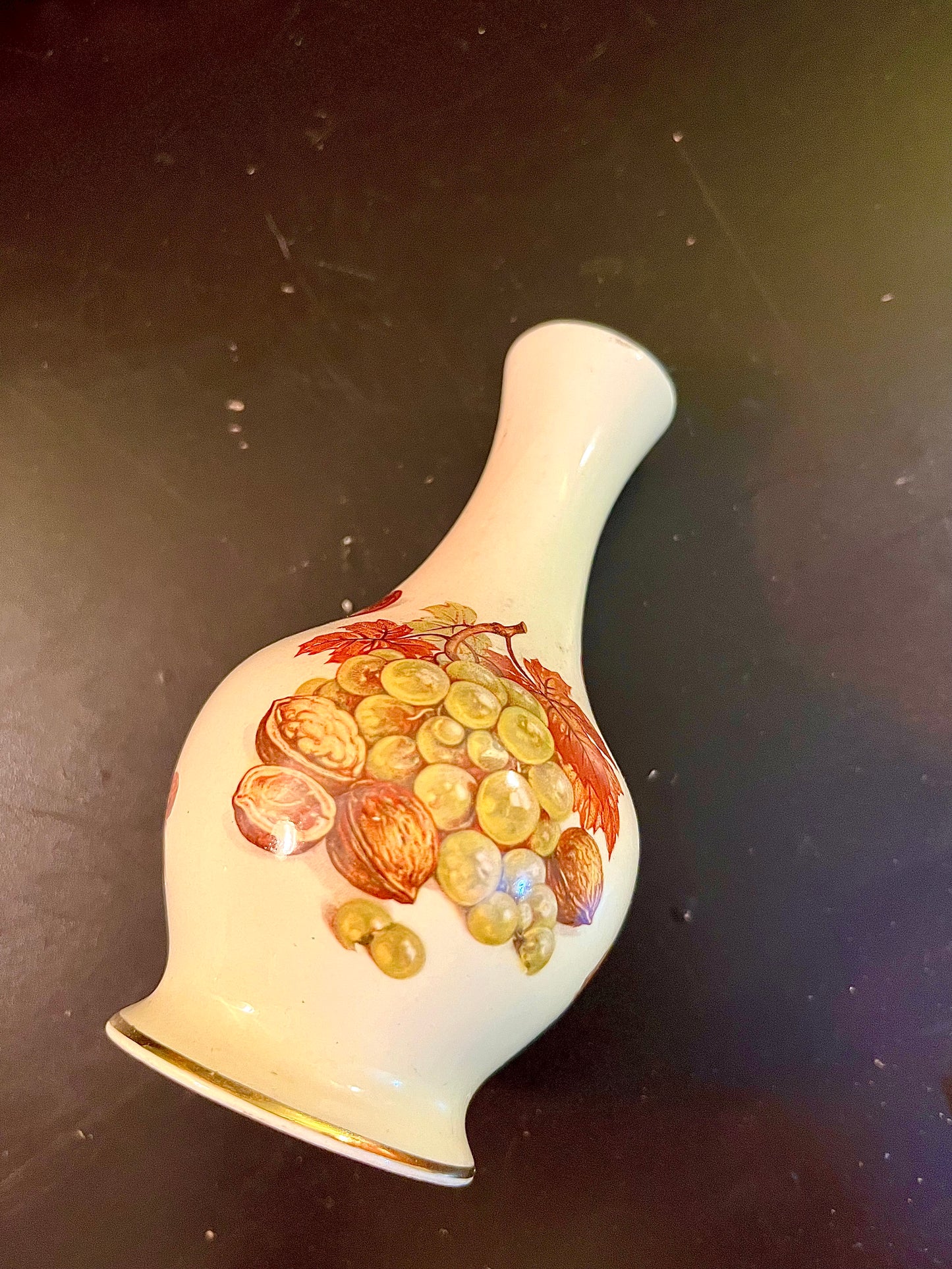 Vintage Royal Worcester Palissy Fruit Bud Vase English Bone China 5 Inch