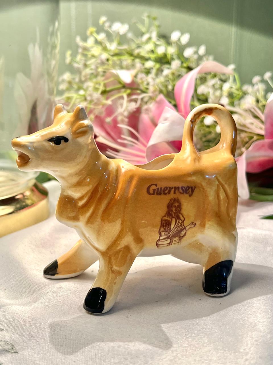 Brown Cow Ceramic Milk Pot  Figurine 10cm - 1 Piece