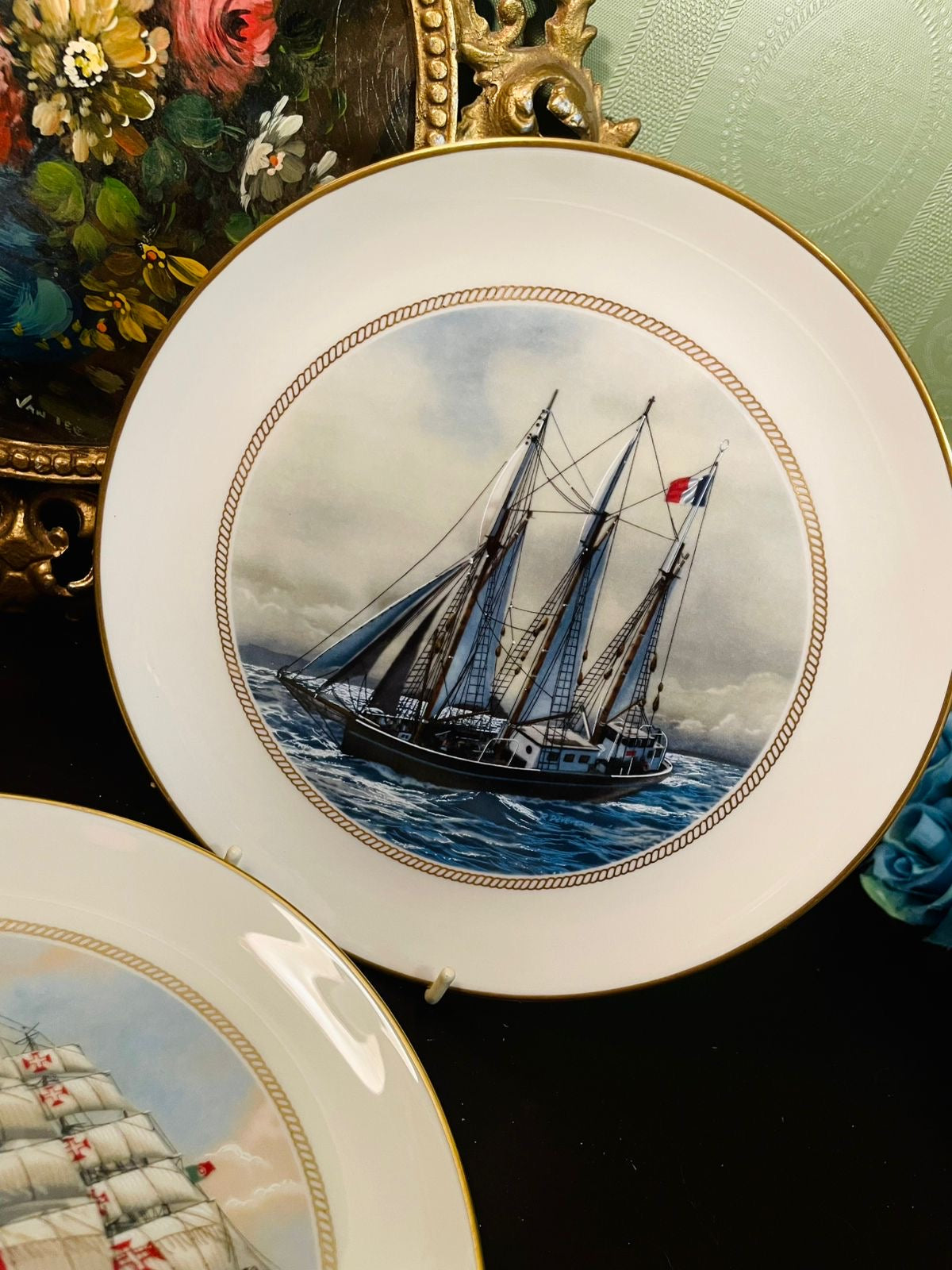 Set of 2 Tall Ships Limited Edition Decorative Plates