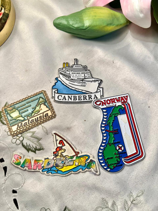 International Travel Souvenir Collection Magnet – 4 Pieces