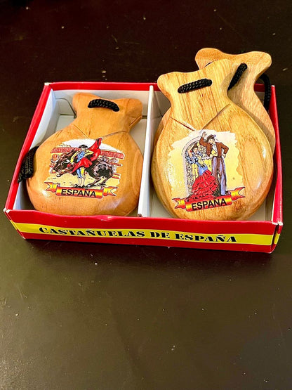 España Wooden Castanets Gift Box Set