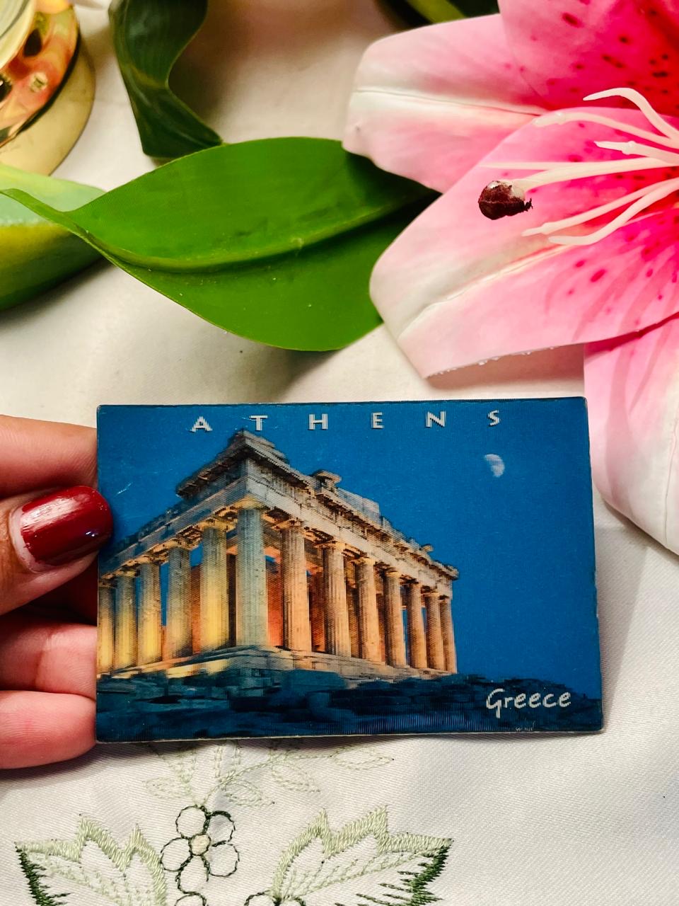 Fridge Magnet Summer Dream Editions Athens Greece Souvenir Decor 10cm