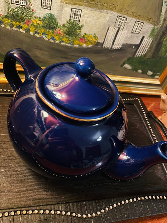 Cobalt Blue Aristo Teapot, Kettle, Ceramic