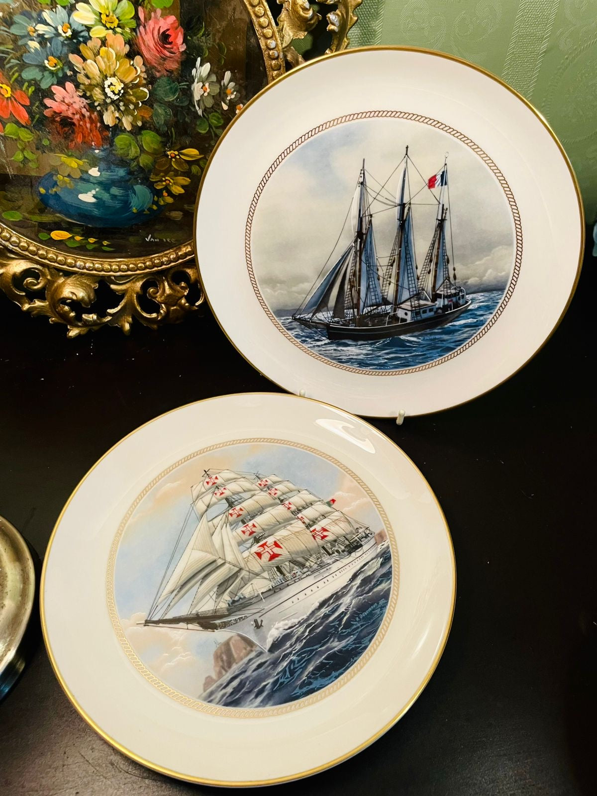Set of 2 Tall Ships Limited Edition Decorative Plates