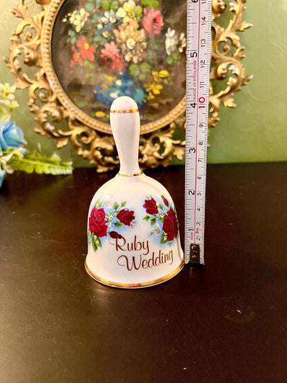 Ruby Wedding Fine bone china Decorative Bell