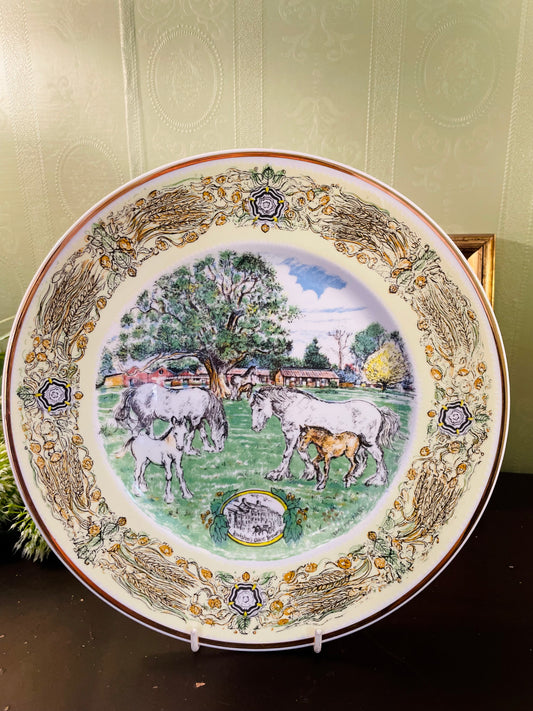 Samuel Smith Mare & Foal Collector Plate 10.5 Inch Vintage
