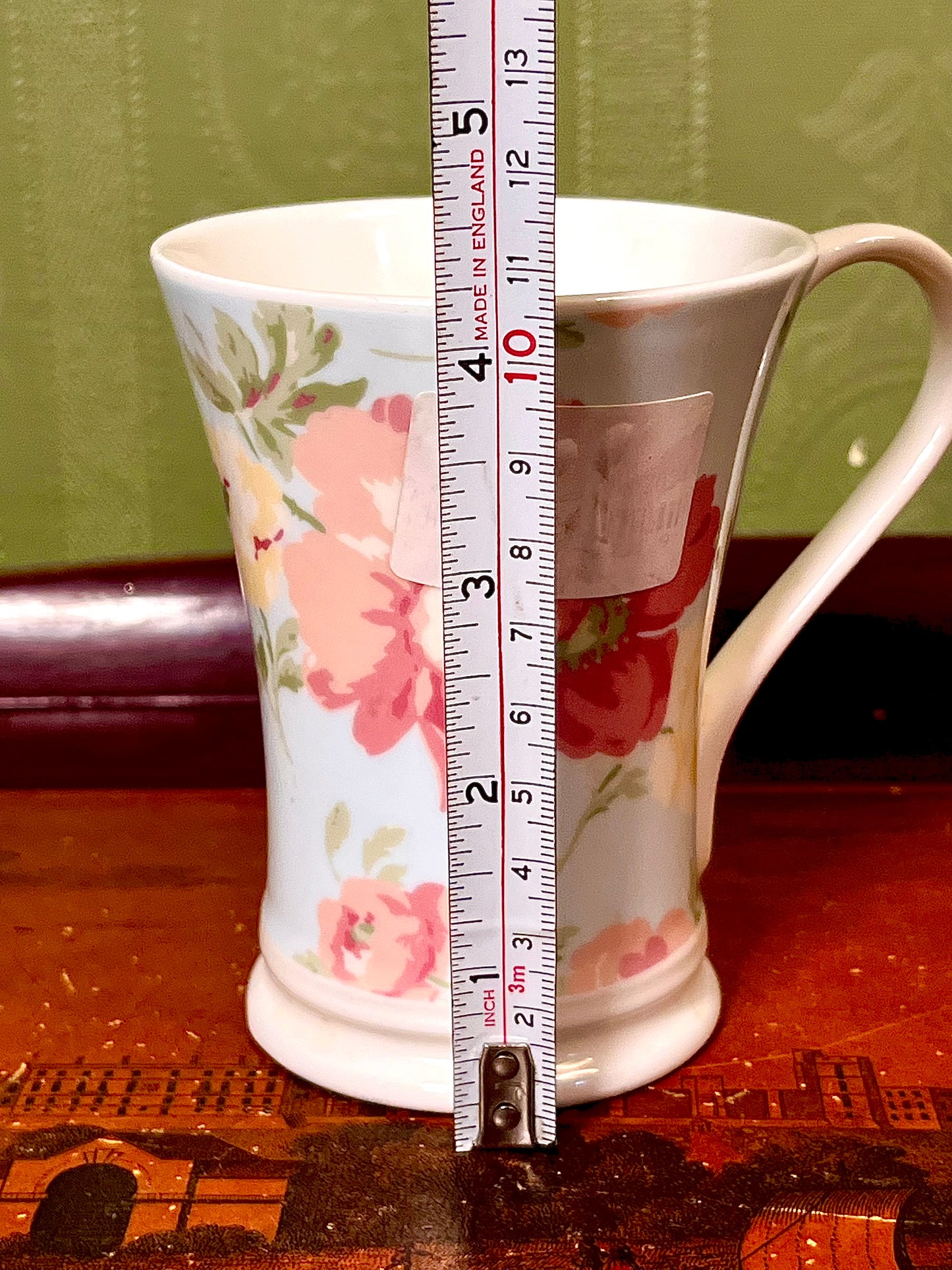 Laura Ashley Floral Fine Bone China Mug Pink Green
