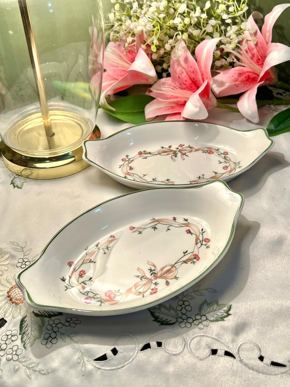 Johnson Brothers Eternal Beau Floral Oven-Safe Dishes Set of 2 23 cm