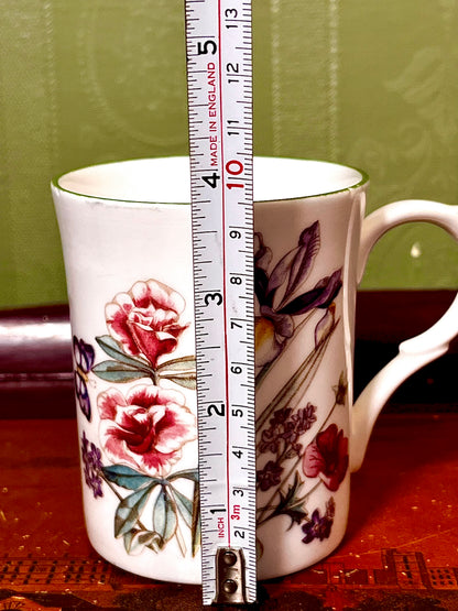 Kingsbury Fine Bone China Floral Mug Made in England Staffordshire