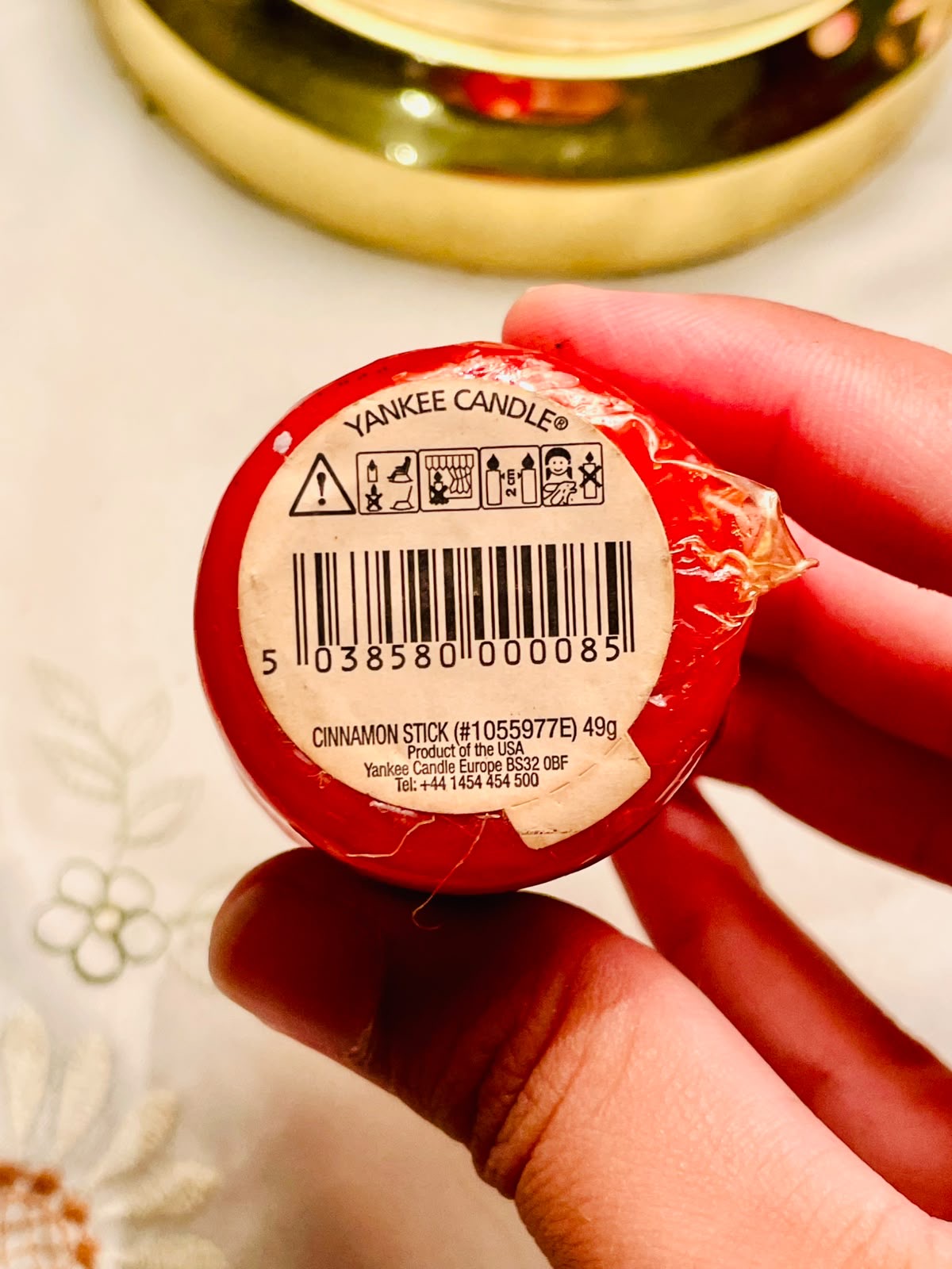 Yankee Candle Cinnamon Stick Red Scented Votive Candle 49g