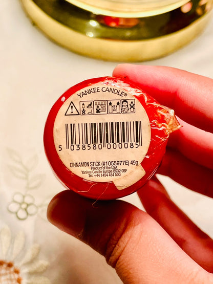 Yankee Candle Cinnamon Stick Red Scented Votive Candle 49g