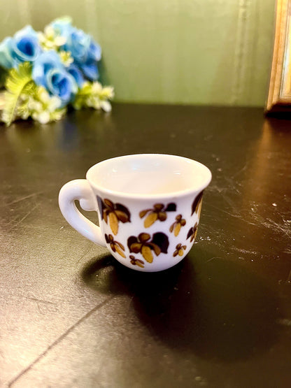 Vintage Mini Floral Porcelain Cup – 1.5 Inch