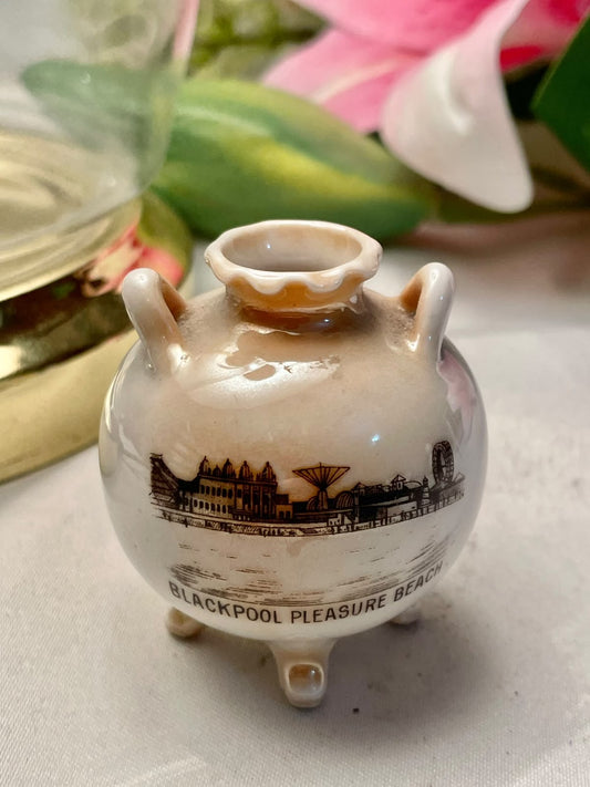 Blackpool Pleasure Beach Souvenir Mini Vase, 2.5 in