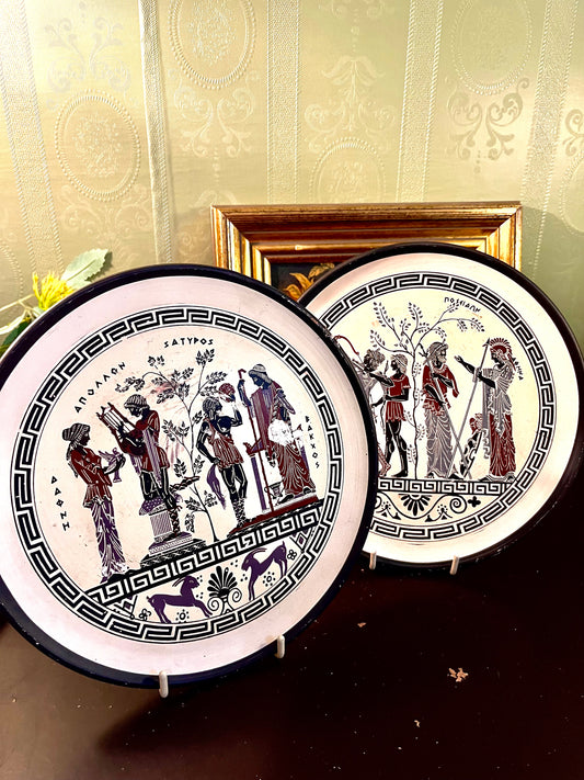 Vintage Greek Mythology Decorative Plates Set of 2 – 20 cm
