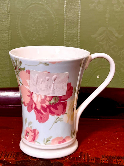 Laura Ashley Floral Fine Bone China Mug Pink Green