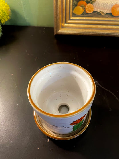 Ceramic Cactus Plant Pot with Saucer 3.5 Inch