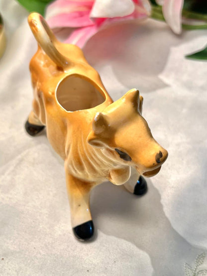 Brown Cow Ceramic Milk Pot  Figurine 10cm - 1 Piece