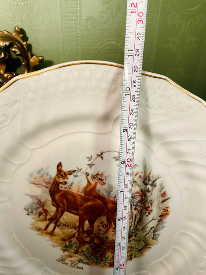 La Cigale Rue Deer Porcelain Decorative Plate
