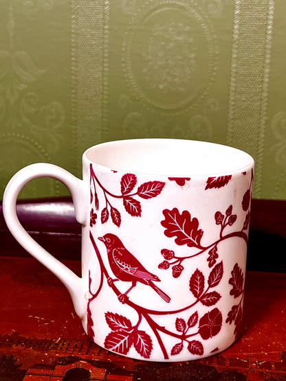 William Watson West Rural Renaissance Fine Bone China Bird & Botanical Mug – Graduate Collection UK