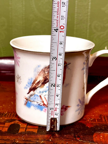 Jennifer Rose Winter Robin Fine China Mug – Lesser & Pavey Watercolour Bird Christmas Mug