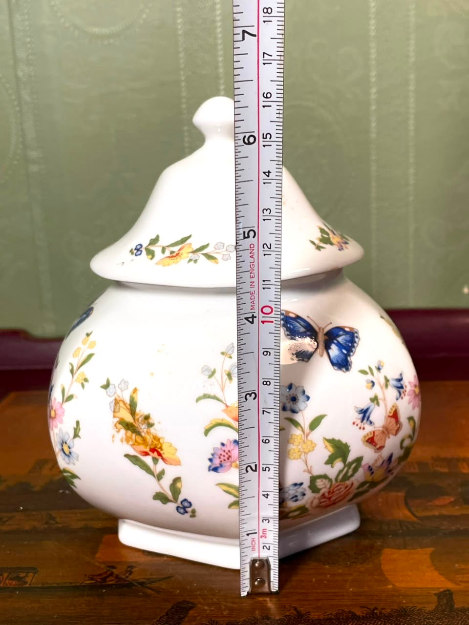 Aynsley Cottage Garden Fine English Bone China Lidded Jar