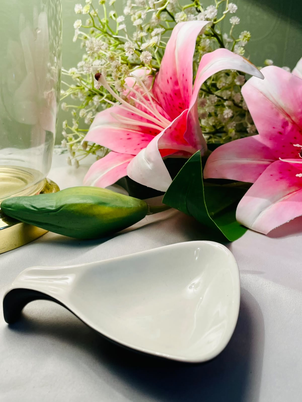 Vintage White Ceramic Serving Dish, Approx. 12 cm