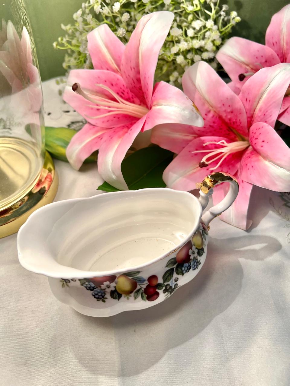 Sheriden Fine Bone China Fruit Floral Jug Approx. 15 cm