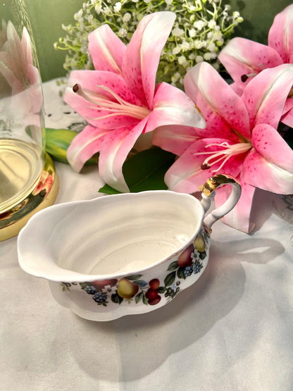 Sheriden Fine Bone China Fruit Floral Jug Approx. 15 cm