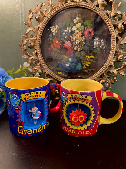 Title: World’s Greatest Grandma & 60 Year Old Novelty Mug Set – Pair of 2