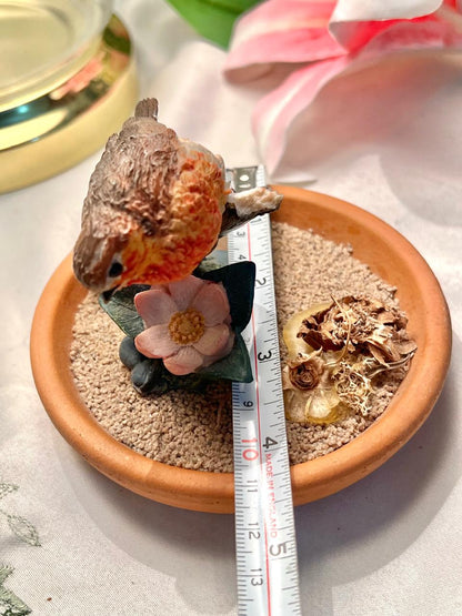 Robin Bird Floral Miniature Figurine 8cm - 1 Piece