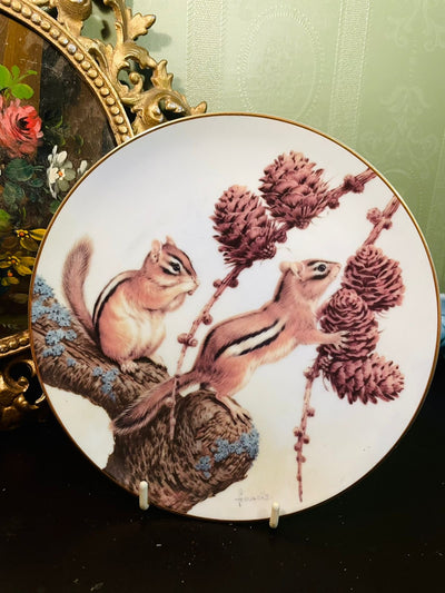 The Forest Year “Squirrels Sample the October Harvest” Decorative Plate