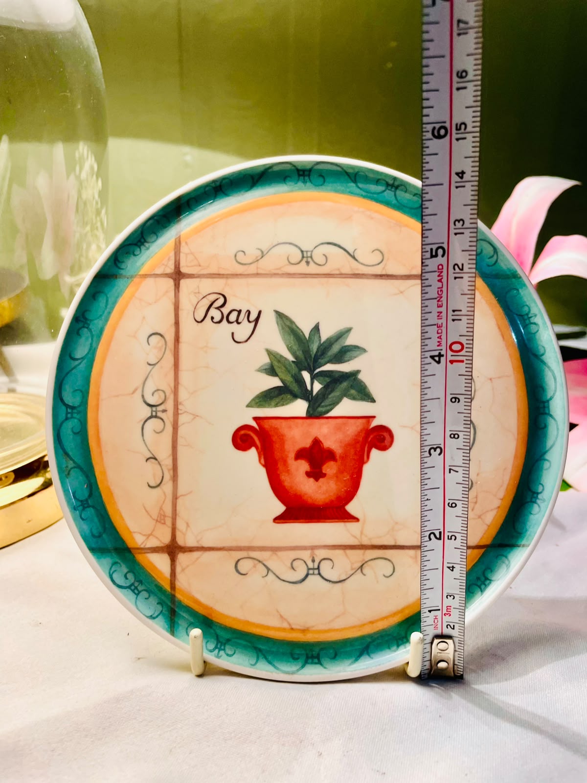 Melamine Bay Leaf Botanical Spoon Rest – 6 Inch