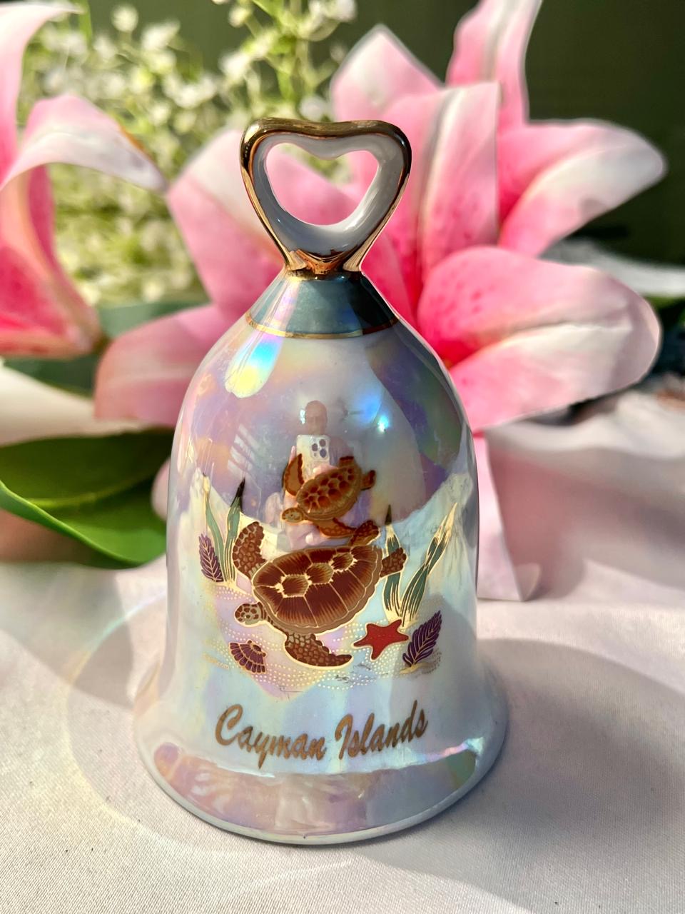 Cayman Islands Iridescent Turtle Souvenir Bell – 4.5"