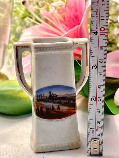 Vintage Rhyl West Promenade Souvenir Vase Approx. 4 in
