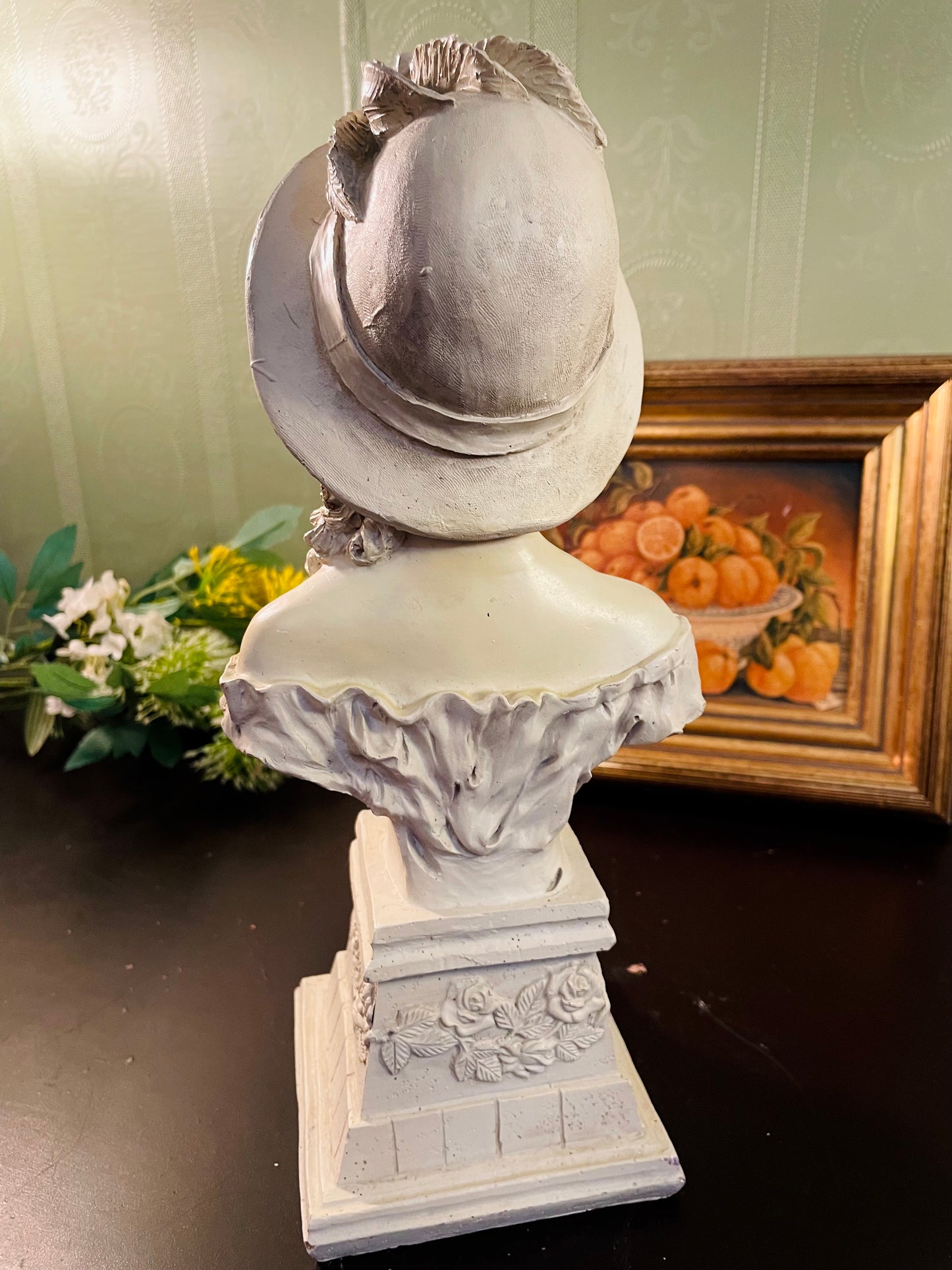 Antique Victorian Lady Bust Sculpture – 28 cm