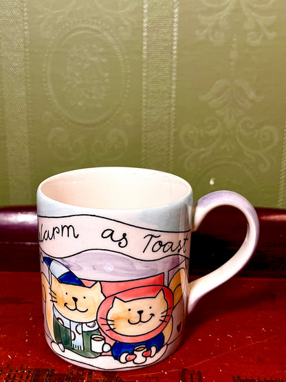 Whittard Wonderland Collection 2004 Hand Painted Cat Mug