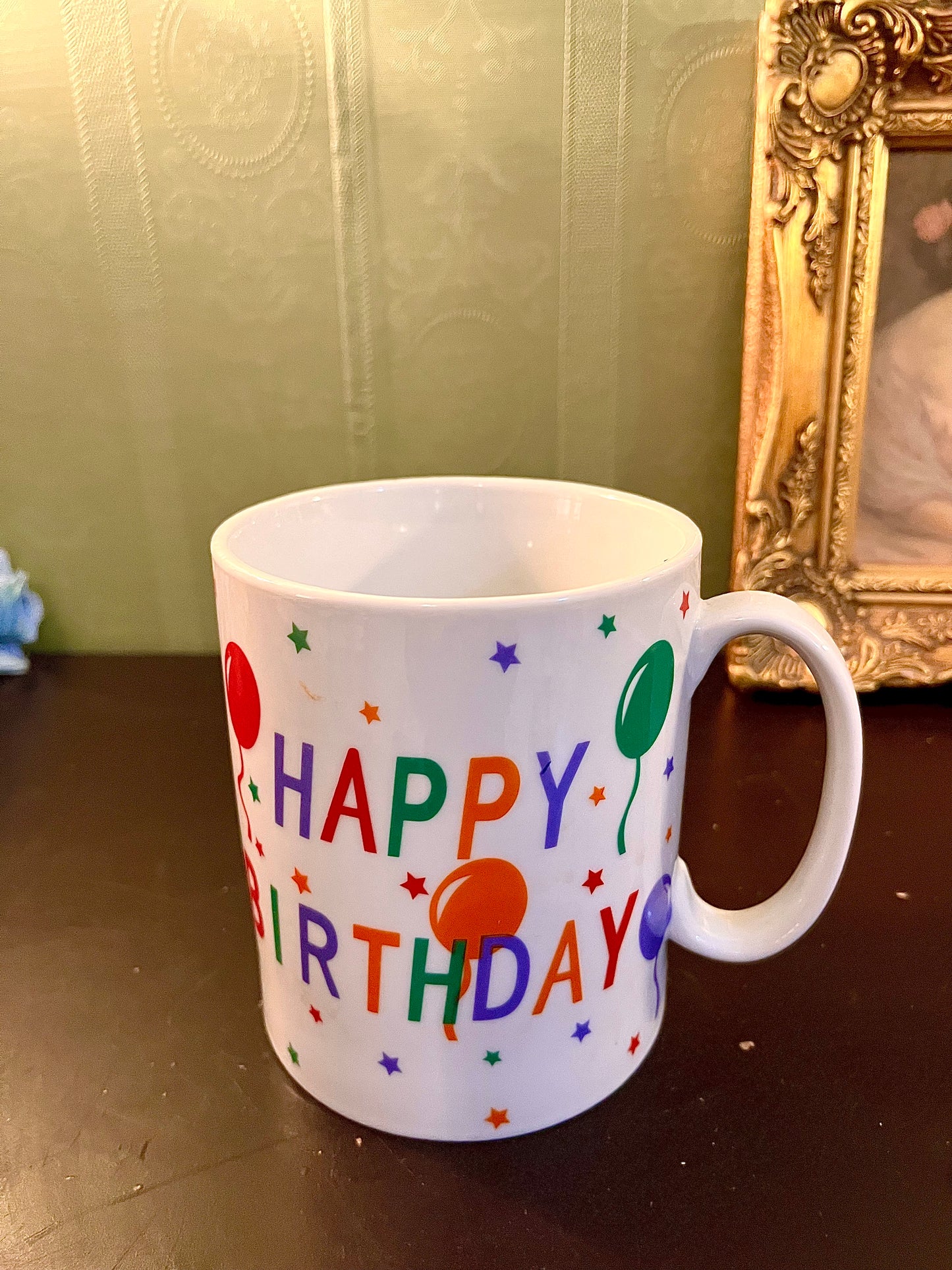 Happy Birthday Ceramic Mug – Colourful Balloon Coffee Cup