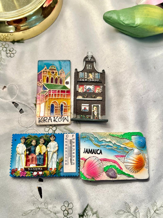 International Travel Magnet Souvenir Set – Krakow & Madeira – 4 Pcs