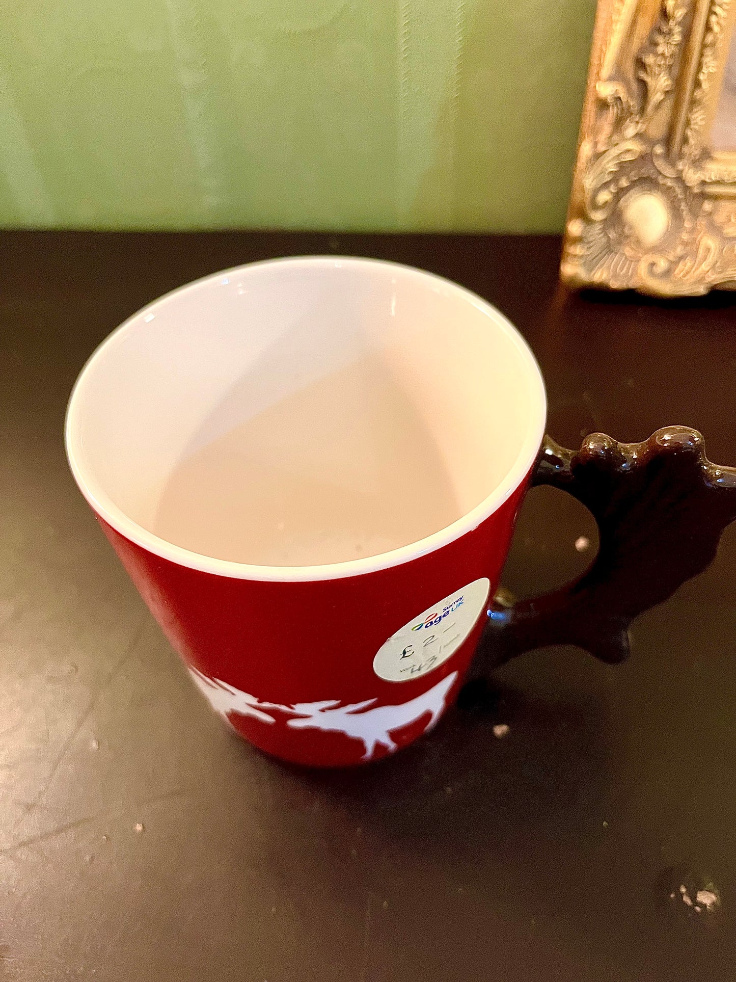Red Moose Ceramic Coffee Mug 4 Inch