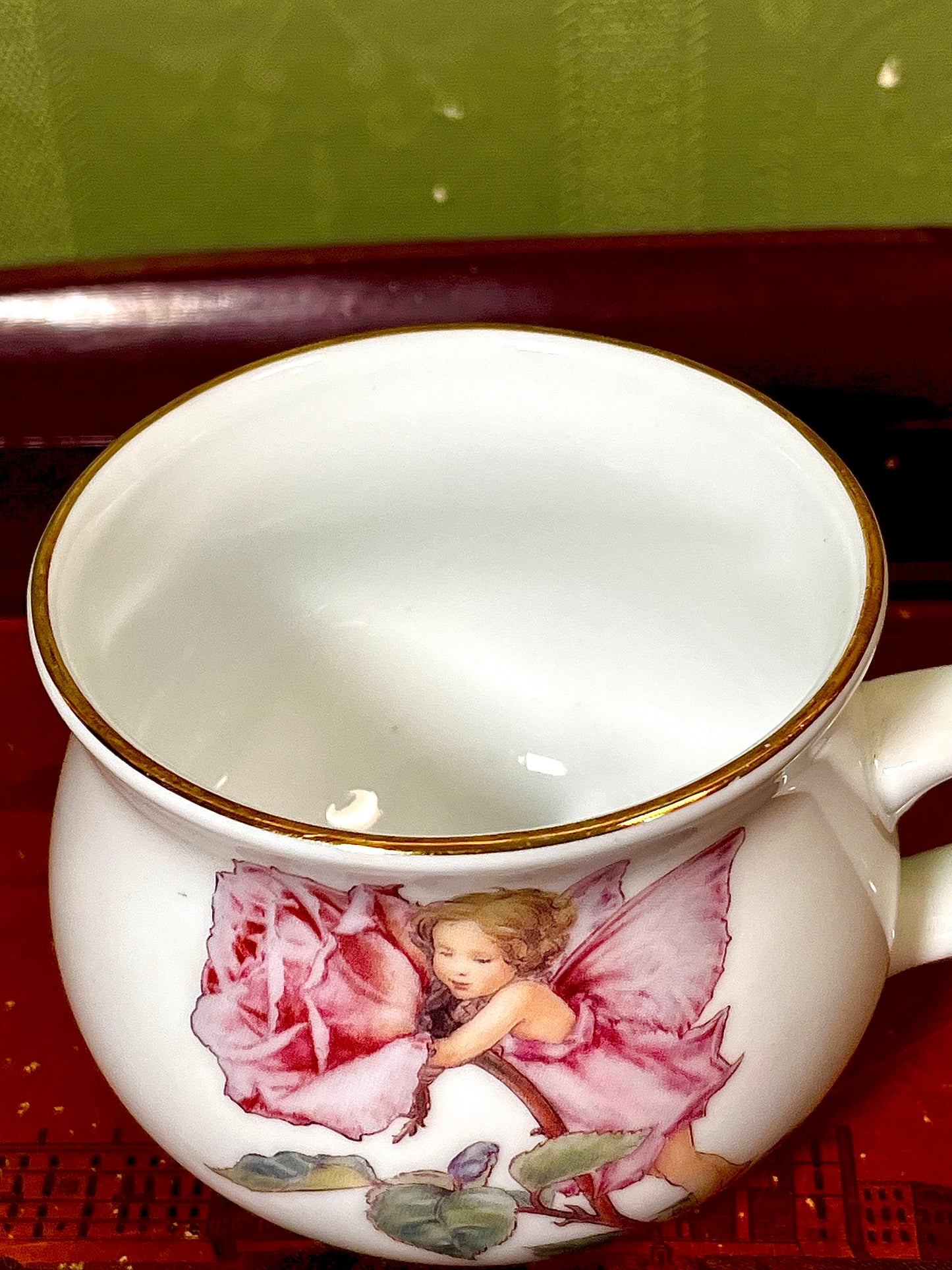 Flower Fairies Rose Fairy Reutter Porzellan Soup Mug Germany