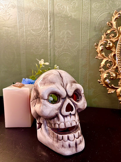 Ceramic Skull Tealight Candle Holder